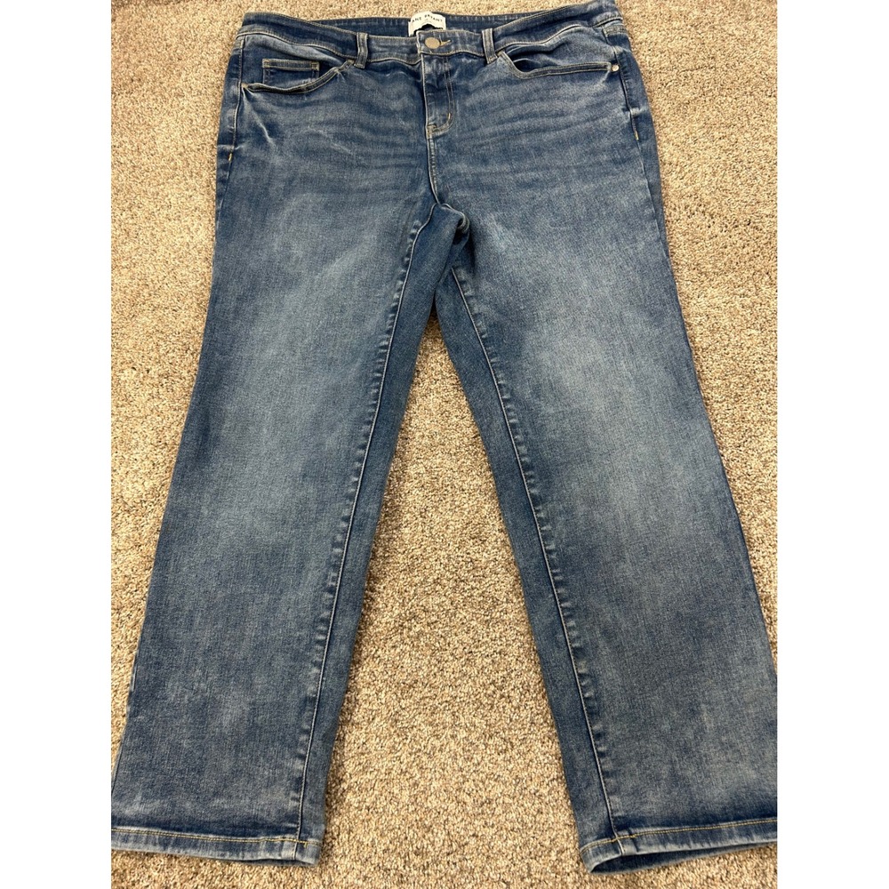 Lane Bryant Mid-Rise Signature Fit Straight Leg Jeans 18P Petite Stretch #0733
